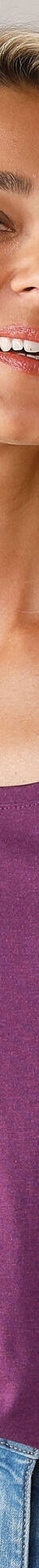T-shirt col rond manches longues uni (violet) T-shirt col rond manches longues uni (violet)